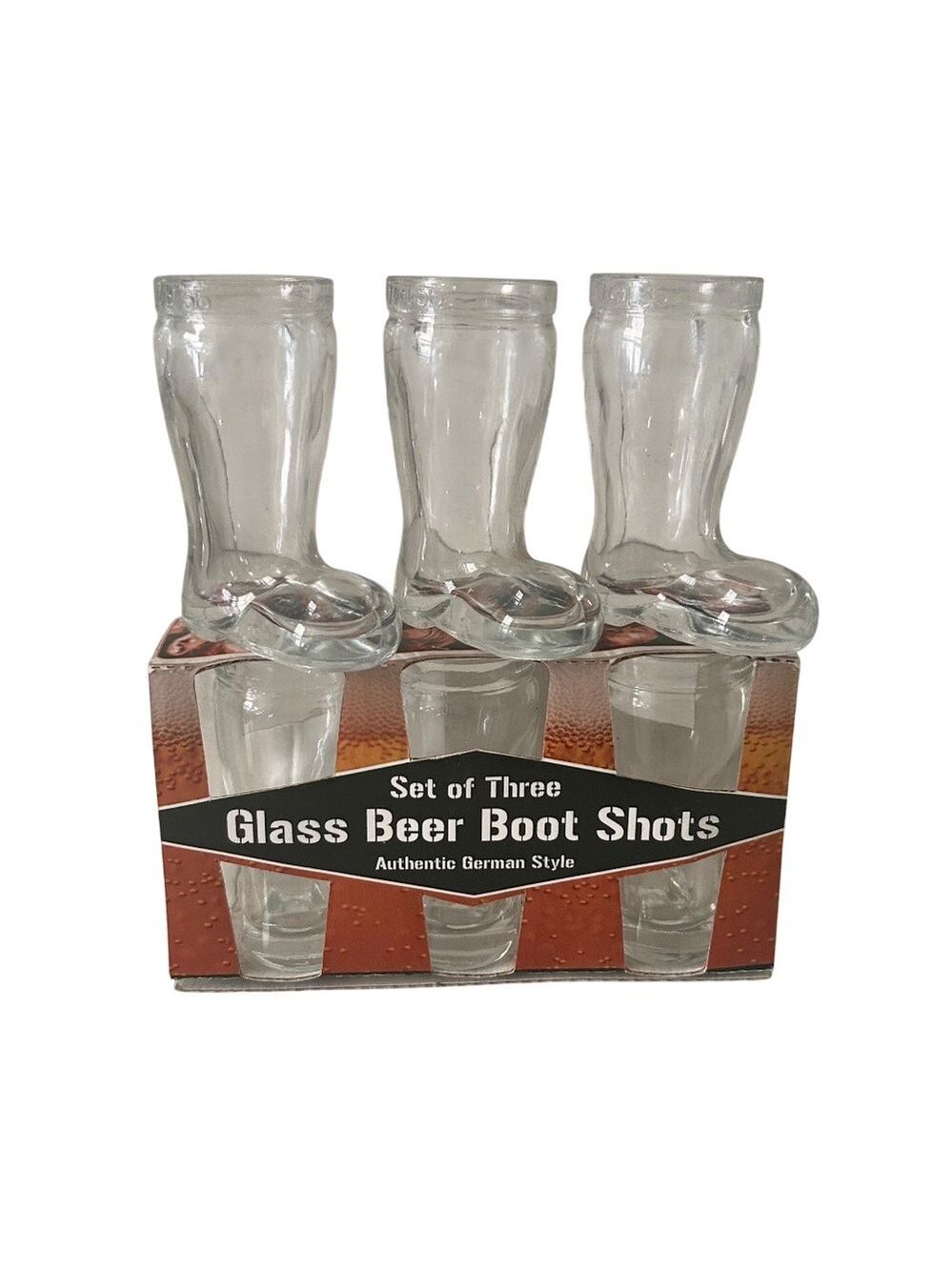 NWT Glass Beer Boot Shot Glasses 2 Sets of 3 New in Box